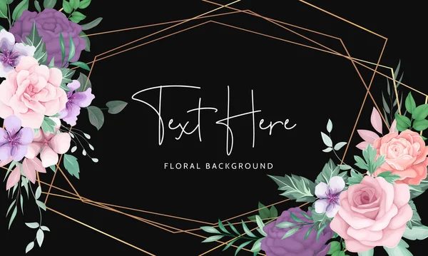 Hermoso Dibujo Mano Fondo Floral — Vector de stock