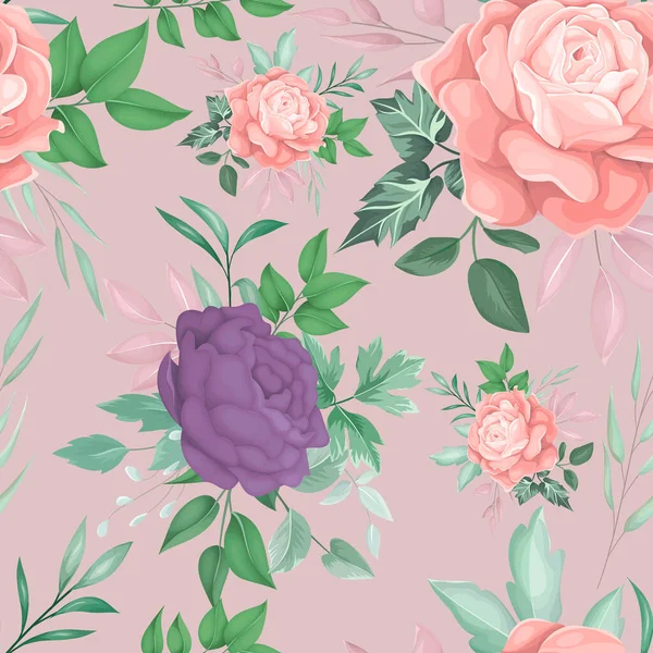 Belle Conception Motif Floral Sans Couture — Image vectorielle