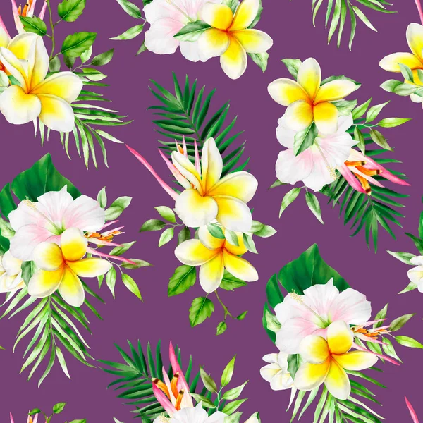 Ручний Малюнок Літній Квітковий Безшовний Дизайн Візерунка — стоковий вектор