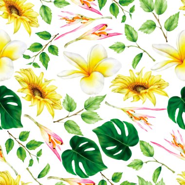 suluboya yaz çiçeksiz desen