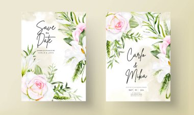 Güzel Çiçek Çelengi Davetiye Şablonu