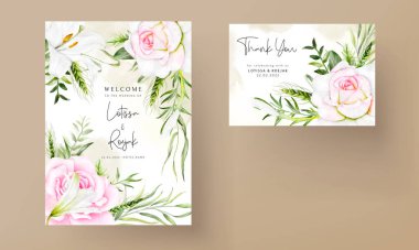 Güzel Çiçek Çelengi Davetiye Şablonu