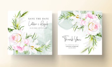 Güzel Çiçek Çelengi Davetiye Şablonu