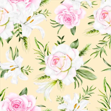 Güzel romantik çelenk, kusursuz desenli.