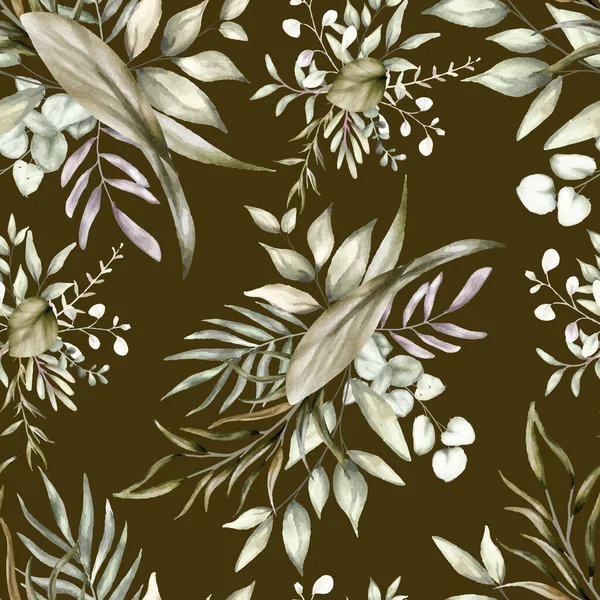 Vintage Nahtlose Muster Mit Eleganter Handzeichnung Floralen — Stockvektor