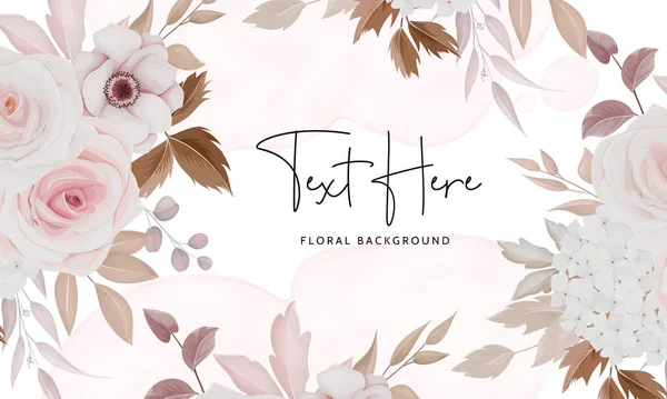 Beautiful Flower Leaves Background Design — Vettoriale Stock