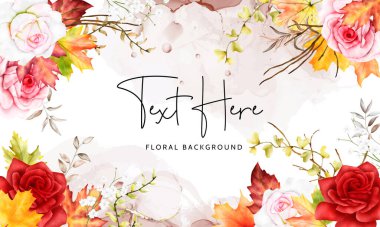 beautiful watercolor floral background design