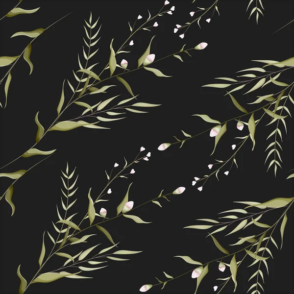 Beautiful Wild Flower Seamless Pattern — Stock vektor