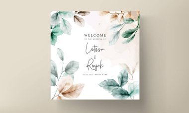 Zarif boho suluboya davetiye kartı şablonu bırakır