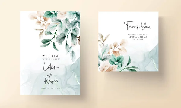 Zarif boho suluboya davetiye kartı şablonu bırakır