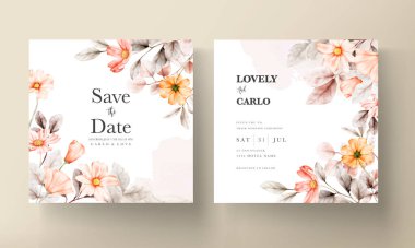 Mercan renginde güzel bir düğün davetiyesi