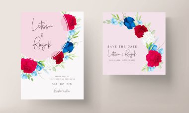 Zarif kestane rengi donanma çiçekli davetiye şablonu