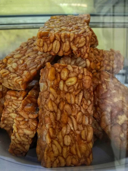 Tempeh Είναι Κατασκευασμένο Από Σόγια — Φωτογραφία Αρχείου