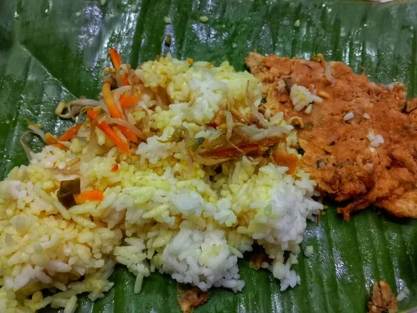 rice and chicken for lunch at the office