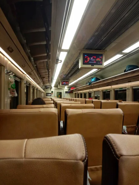 empty train seats in the train