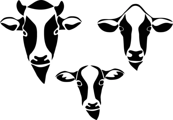 Cow Head Stylized Vector Illustration — Stock Vector