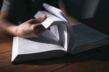 Kitap okuyan genç bir kadın.