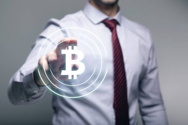 Bitcoin simgesi. Ekrana tıklayın
