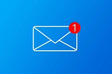 Mavi arkaplanda yeni ileti uyarıları