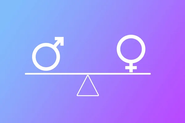 Równość Płci Skali — Zdjęcie stockowe
