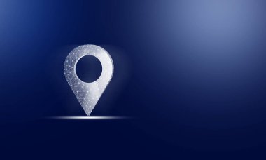 Web ve noktalardan gps simgesi