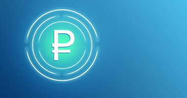 bir daire içinde ruble simgesi