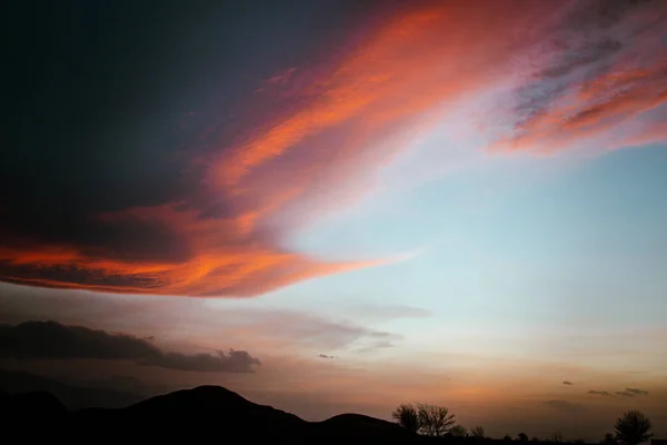 Red Clouds Sky Sunset — Stock Photo, Image