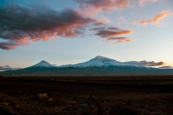Mount Ararat Armenia Sunset — Stock Photo, Image