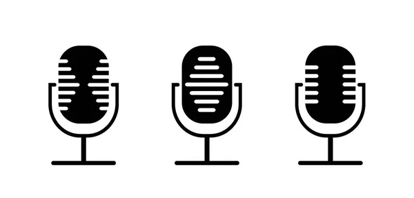 Several Icons Studio Microphones — Stock Photo, Image