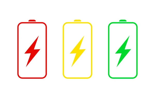 Symbol Set Akku Battery Charge — Stock Photo, Image