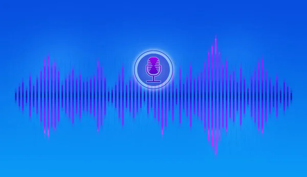 Аудиодорожка Значок Микрофона — стоковое фото