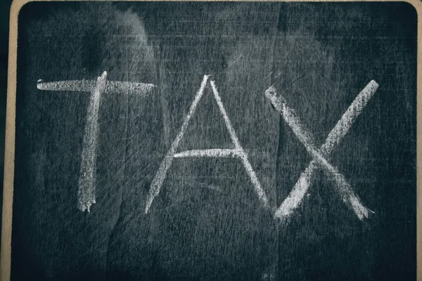 Inscription Tax Blackboard — Zdjęcie stockowe