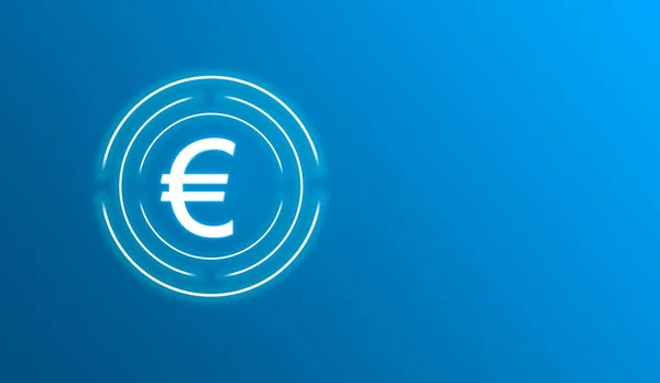 Euro Icon Într Cerc Moneda Conceptului — Fotografie, imagine de stoc