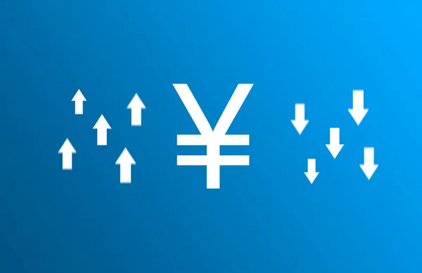 Yen Icon Arrows — Stock Photo, Image