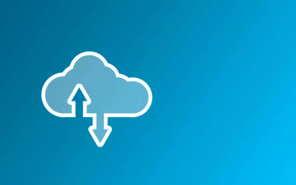 Cloud storage. Database concept on blue background