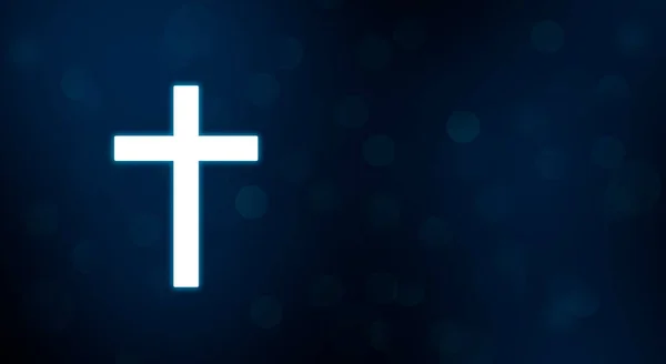 Christliches Kreuz Auf Bokeh Hintergrund — Stockfoto