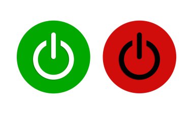Icons for turning on and off the computer