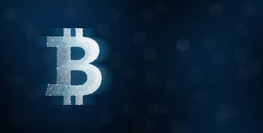 Bokeh arkaplanındaki ağdan Bitcoin