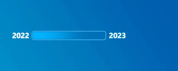Caricamento Dal 2022 2023 Sfondo Blu — Foto Stock