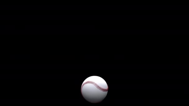 Бейсбольная Бита Мяч Переход Клип Прозрачных Фонов Альфа Канал Легкого — стоковое видео