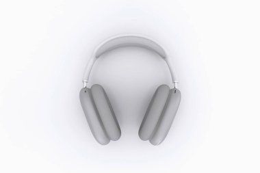 Beyaz Arkaplanda 3d Render Kulaklık