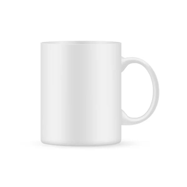 Kupa mockup beyaz arka planda izole. Vektör Illustration
