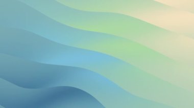 Canlandırılmış Turkuaz, Mavi, Açık Yeşil, Sarı Dalgalı Arkaplan