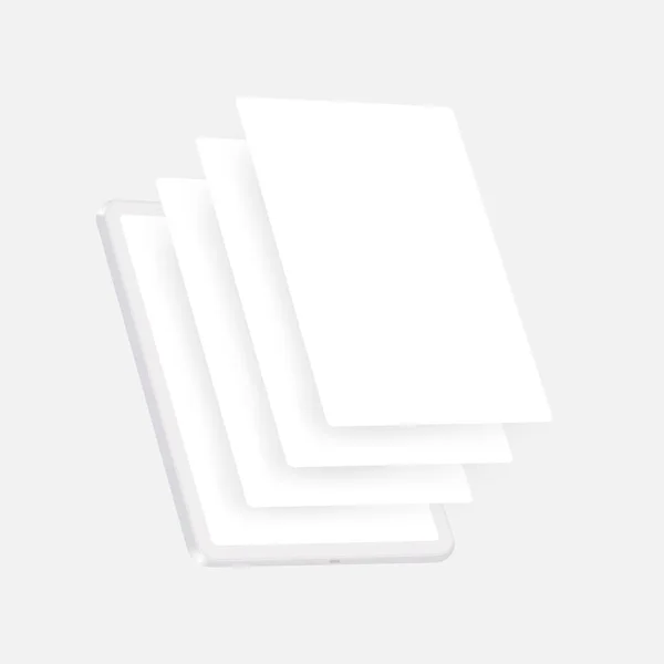 Web sayfalı Clay Tablet Mockup. Uygulamaları Ekran Görüntüleri Gösterme Konsepti. Vektör İllüstrasyonu
