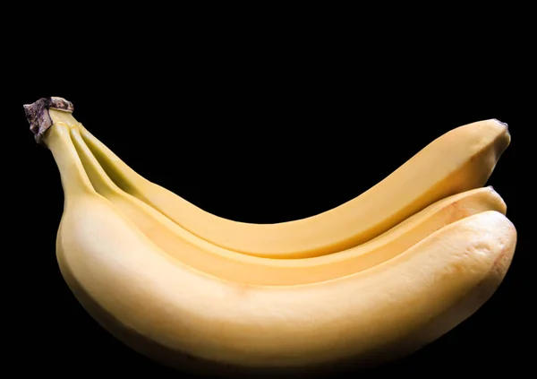 Куча Бананов Черном Фоне — стоковое фото