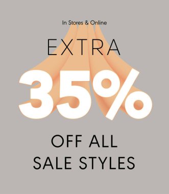 Tüm satış stili vektör posterlerinde% 35 indirim