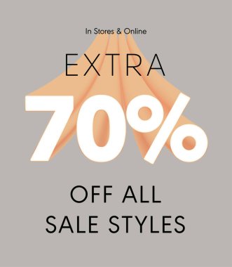 Tüm satış stili vektör posterlerinde% 70 indirim