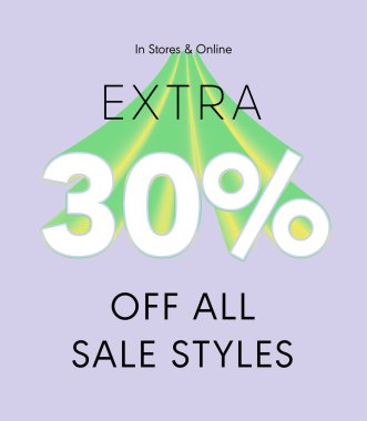 Tüm satış stili vektör posterlerinde% 30 indirim var.