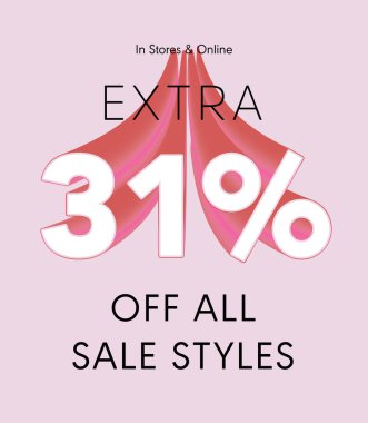 Tüm satış stili vektör posterlerinde% 31 indirim