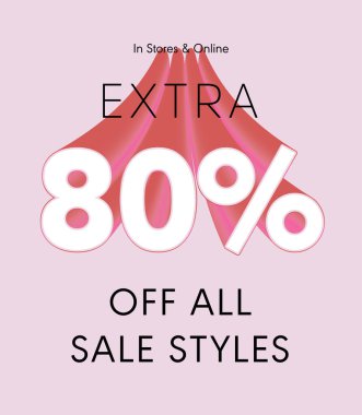 Tüm satış stili vektör posterlerinde% 80 indirim var.